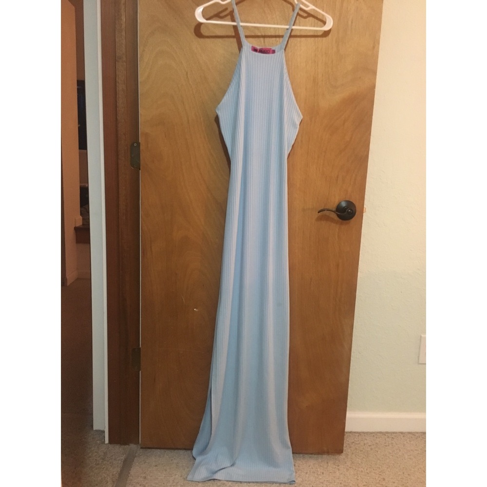 Boohoo Ribbed High Neck Maxi